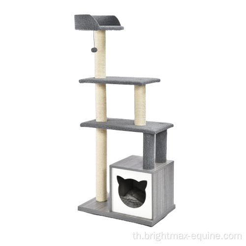 Multifunctional Kitty Scratcher สนามเด็กเล่น Perch Entertainment Cat Tree Tree
